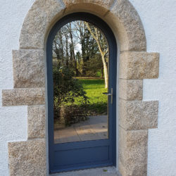 Porte d'entrée mixte cintrée extérieur