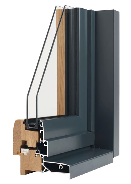 Fenêtre mixte bois/alu profilé Minco Fenêtre mixte bois/alu profilé Minco