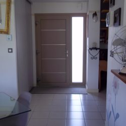 PORTE d'Entrée aluminium HA80 TECK RAL1019 FOUESNANT
