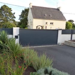 Chantier-Portail-Fouesnant-1 Portail en aluminium