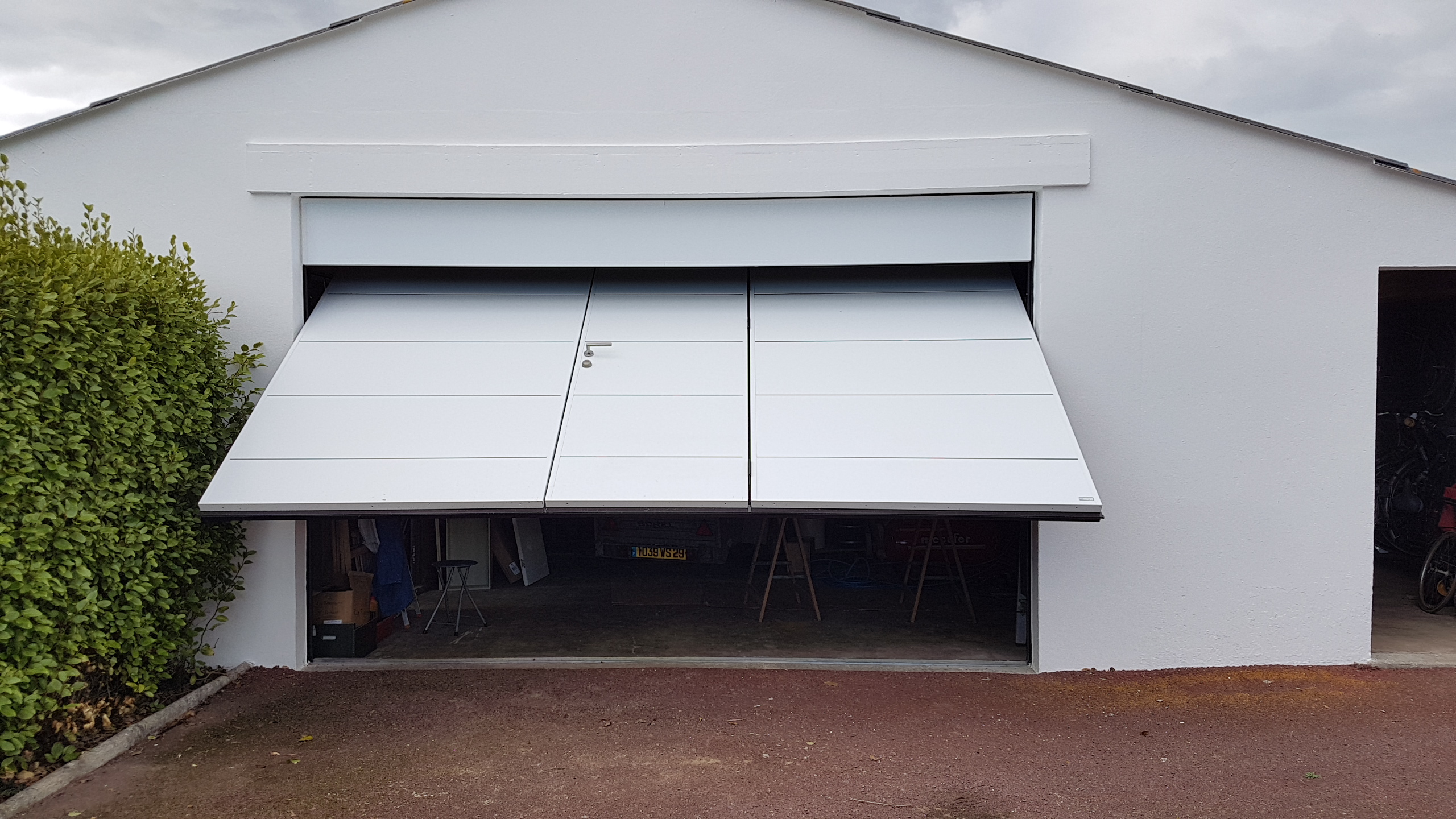 PG MOOS avec imposte Treffiagat (2) Système d'ouverture porte de garage Moos