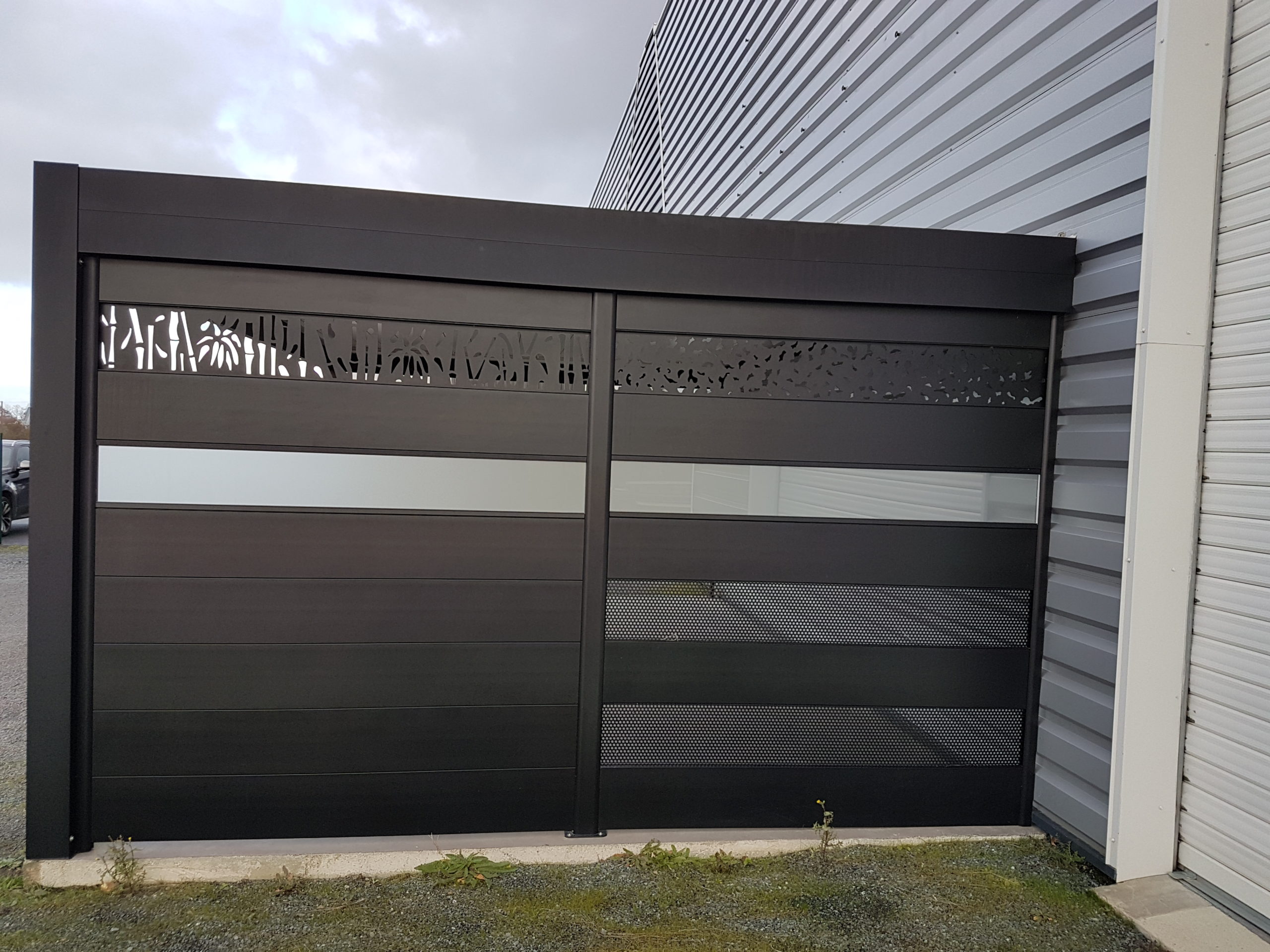 Claustra alu 2 Claustra en aluminium pour carport