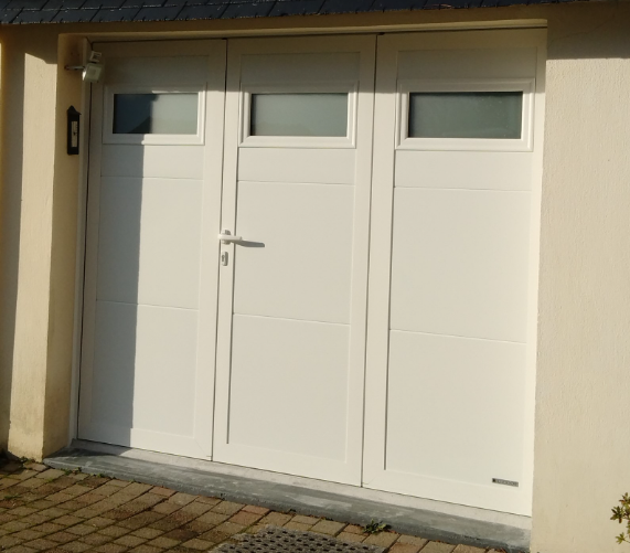 porte de garage française Aludoor Porte de garage française Aludoor blanche