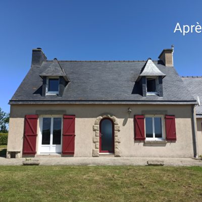 Maison neo bretonne Plomodiern après chantier avec TRYBA AFP29