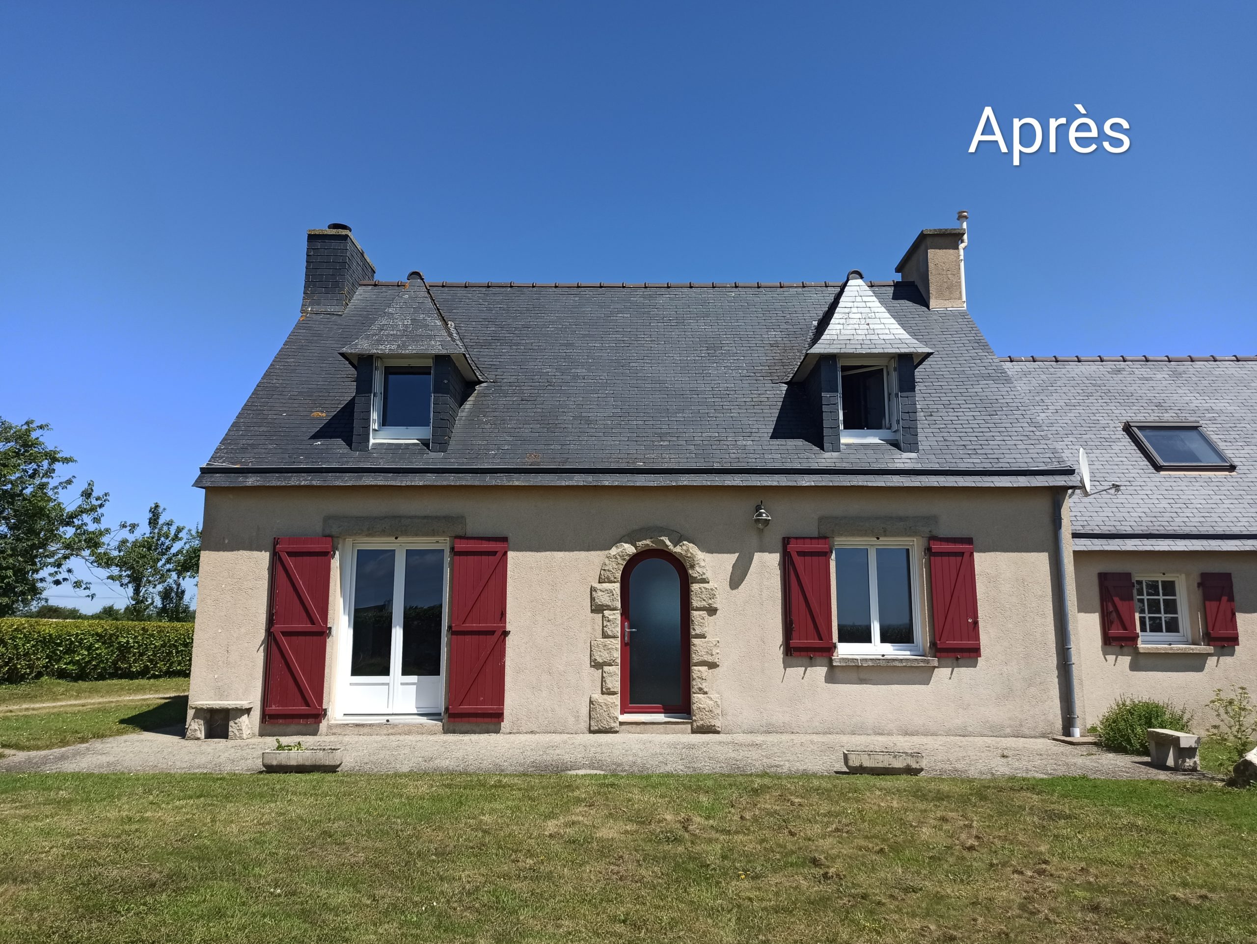Maison Plomodiern après chantier Maison neo bretonne Plomodiern après chantier avec TRYBA AFP29