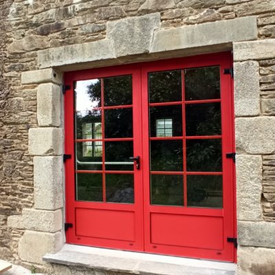 Porte d'entrée TRYBA TA76 OC rouge