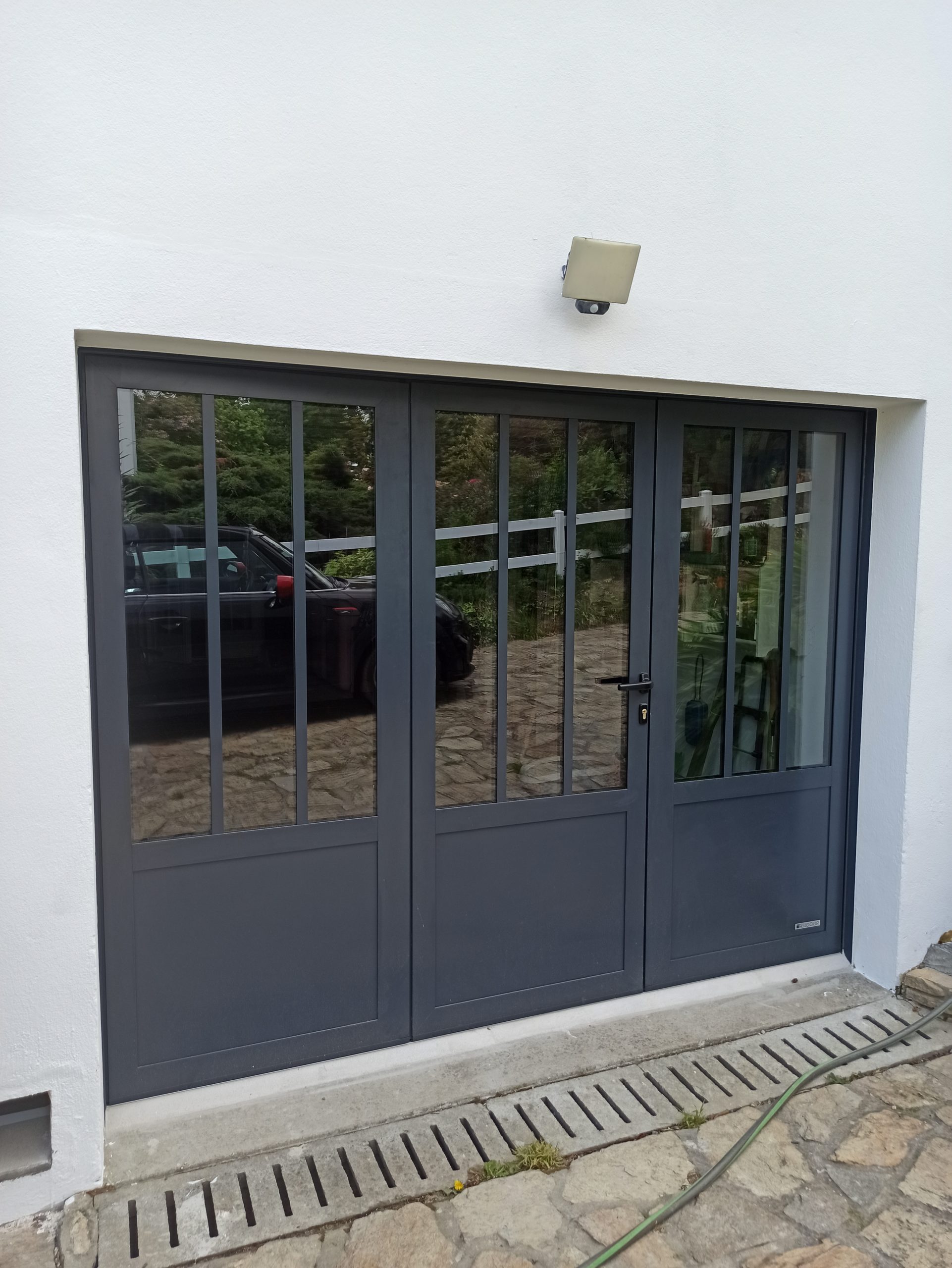 porte de garage battante alu crozon Porte de garage battante gris anthracite