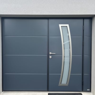 Porte de garage basculante Moos gris anthracite