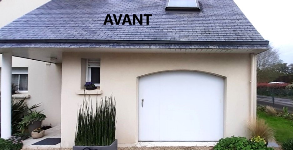 MORZADEC AVANT Porte de garage battante blanche